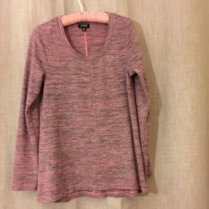Jones New York shirt top size S, pink/gray/black